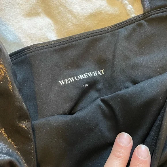 WeWoreWhat Shiny Faux Leather Set - Picture 3 of 4